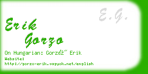 erik gorzo business card